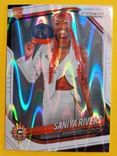 2025 Panini Prizm WNBA #150 Saniya Rivers RC Image Variation White Seismic