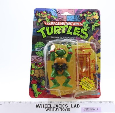 Raphael 10 Back Pop-Up Stand Teenage Mutant Ninja Turtles 1988 Playmates MOSC