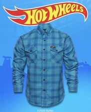DIXXON Flannel, HOT WHEELS, Blue Check Plaid Flannel Shirt, 2XL, NIB, Ship Ready