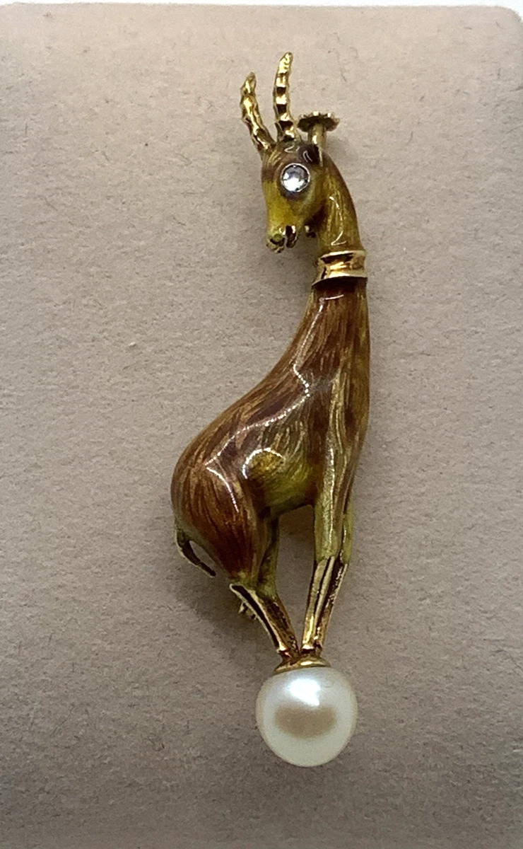 18k Gold Brooch In Retro Fine Pins & Brooches for sale | eBay