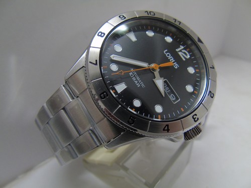 LORUS by SEIKO AUTOMATIC WATCH **DAY-DATE** BLACK DIAL *BRAND NEW* RRP £149.99 - Picture 7 of 14