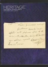 9 21 2023 Heritage Auction Catalog old Manuscripts & Autographs US Super Leaders