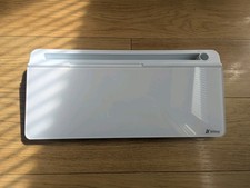 Varhomax Glass Desk Whiteboard with Storage, Desktop Dry Erase White Board