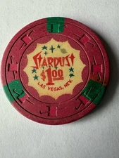 VINTAGE NEVADA STARDUST $1 Chip Las Vegas NV. -1970s