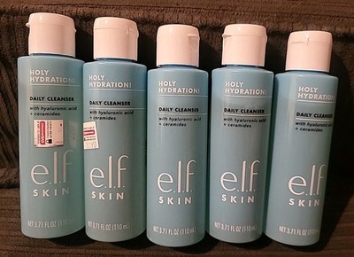(5) E.L.F. Skin Holy Hydration Daily Cleanser 3.71oz -Sealed
