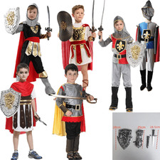 Fasching Kostüm Kinder Ritter Faschingskostüm Jungen Ritterkostüm Kind blau rot