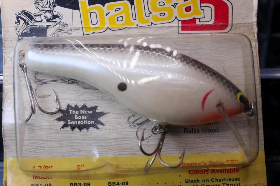 SELLADO NUEVO EN CAJA Bagley's Balsa B BB4 CrankLure 4 BB4-4 BLANCO PERLA CON GARGANTA NARANJA Foto 2 de 4