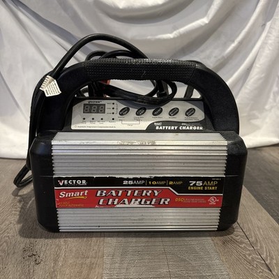 Vector 12 Volt Fully Automatic Auto Battery Charger 25Amp / 75Amp Engine Start