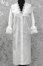 SoieRose Victorian White Cotton Nightgown with Lace Trim   SR-1227