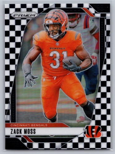 2024 Panini Prizm #56 Zack Moss Black and White Checker
