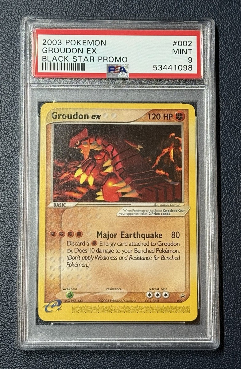 2003 Groudon ex Non Holo Black Star Promo 002 Vintage Pokemon Card
