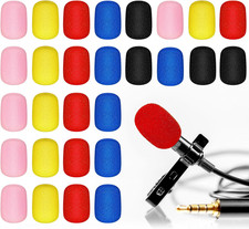 30 Pcs Mini Lapel Headset Microphone Foam Covers Microphone Windscreen Foam Lava