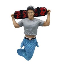 December Diamonds 55-55173 Sk8r Boy Resin Merman Ornament