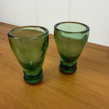 Bottle Top Shots Shot Glasses Set of 2 By Barbuzzo Recycled Beer Bottle Glass