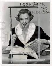 1957 Press Photo Actress June Lockhart stars on "The Last Word" - pio41084