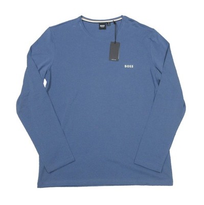 Boss Hugo Boss Men's Blue Logo Jersey Long Sleeve Sleep Lounge T-Shirt M