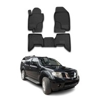 Omac Gummimatten FußMatten FüR Nissan Pathfinder R51 2004-2013 TPE Schwarz 4X