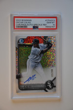 2022 Bowman Chrome Oscar Colas Speckle Refractor Auto /299 PSA 10 White Sox