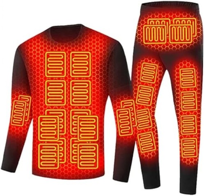 #ad #ad Men Heated Thermal Underwear Set 28 Areas USB Electric Heating Clothing 3XL Blac $42.49