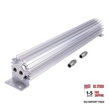 18 Universal Finned Aluminum Dual Pass Transmission Trans Oil Cooler