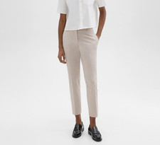  275 THEORY - Beige "Treeca 2 Traceable Wool" Casual Dress Pants - Women's 8   