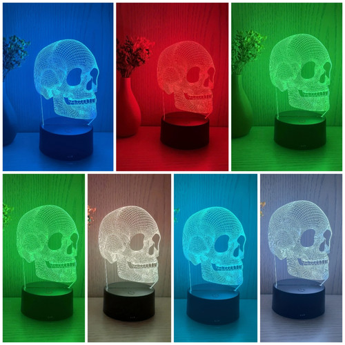 A skull creative USB night light Halloween holiday Room Table night light Lamp - Picture 3 of 15