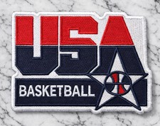 USA BASKETBALL DREAM TEAM EMBROIDERED  IRON ON PATCH 3.5"X2.6" FREE SHIPPING
