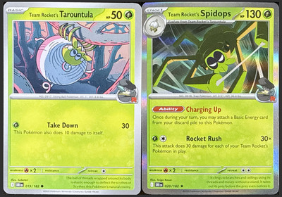 TEAM ROCKET'S TAROUNTULA - 019/182 + Team Rocket s Spidops - 020/182 - Evolution