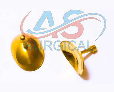 Stainless Steel Corneal Eye Shield   Laser Protection for Eye Safety Gold Color
