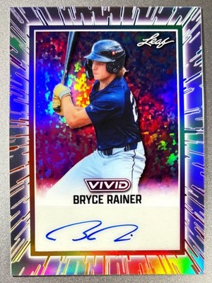 2025 Leaf Vivid Bryce Rainer Auto Autograph #'d 2/3 Detroit Tigers Prospect