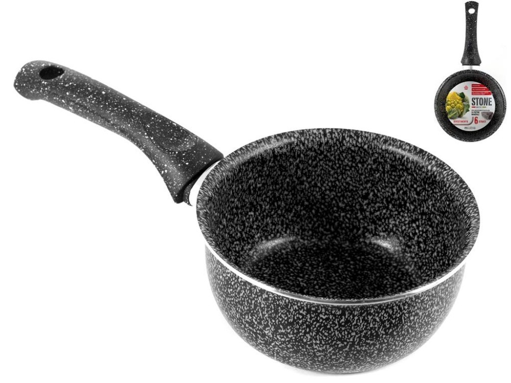 Casserole 1 Handle Non-Stick 'Stone' Cm14 Home Aluminum