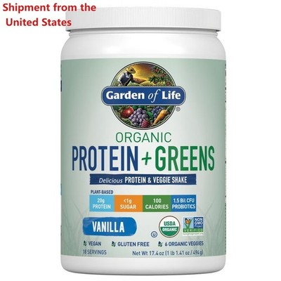 Organic Vegan Protein + Greens Plant Based Shake Mix Powder