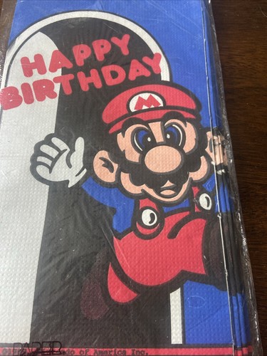 Tovaglia Mario Nintendo 1989 originale 54x102 nuova in confezione - Foto 3 di 7