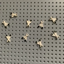 LEGO LOT 9 MINIFIGURE HAT PLUMES FEATHERS BLACK TIP W/ CLIP INDIANS WESTERN