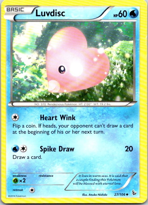 Luvdisc 27/106 Uncommon Flashfire Pokemon