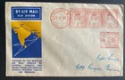 1933 London England First Flight Airmail Cover To Rangoon Burma Meter Cancel