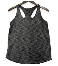Lululemon Athletica Women's Heathered Gray/Black Racerback Essential Tank Top S