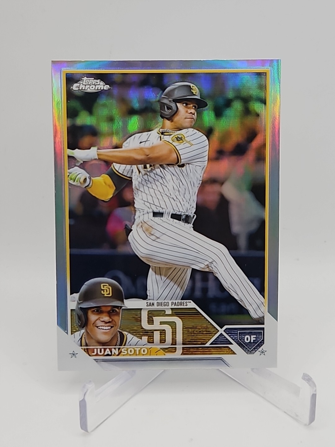 2023 Topps Chrome #100 Juan Soto Refractor San Diego Padres Baseball Card