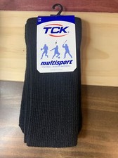  Lot of 5 TCK Multisport Knee High Athletic Tube Socks Size Medium Black NEW