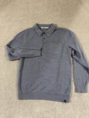 Criquet Polo Sweater Shirt Mens Size Large Baby Alpaca Blend Pullover - EUC - Picture 4 of 9