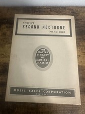 Sheet Music Chopin's Second Nocturne Piano Undated