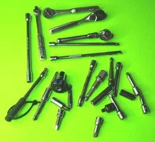 Craftsman 1/4"  2 Ratchets 1 Breaker Bar Lot Made In USA 1 Swivel Head +++