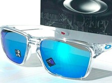 Oakley SYLAS Shiny Clear PRIZM Sapphire Blue Sunglass 9448-04 57