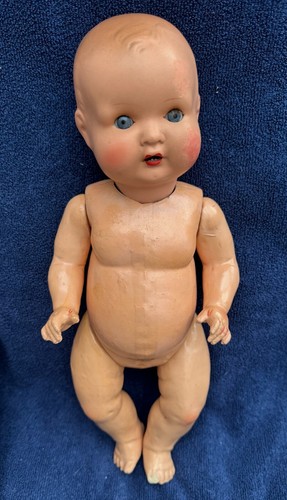 VINTAGE GERMAN POT HEAD BABY DOLL WITH GLASS EYES MOULD 333 - Picture 7 of 8
