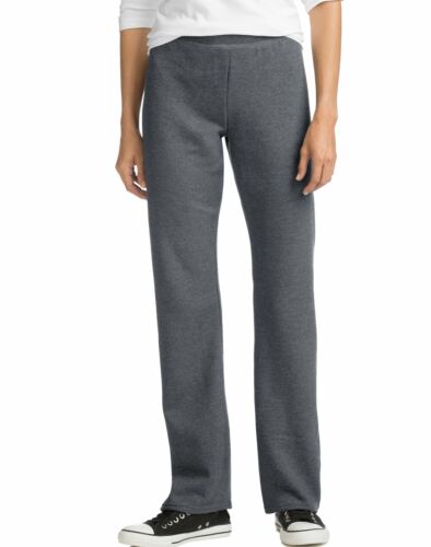 Pantalon de survêtement femme Hanes petite jambe inférieure ouverte ComfortSoft EcoSmart élastique - Photo 1/18