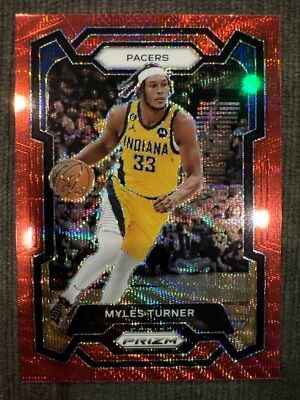 2023-24 Panini Prizm Basketball Myles Turner Ruby Red Wave Indiana Pacers