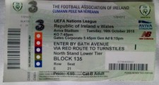 REPUBLIC OF IRELAND v WALES   16/10/2018     MATCH TICKET