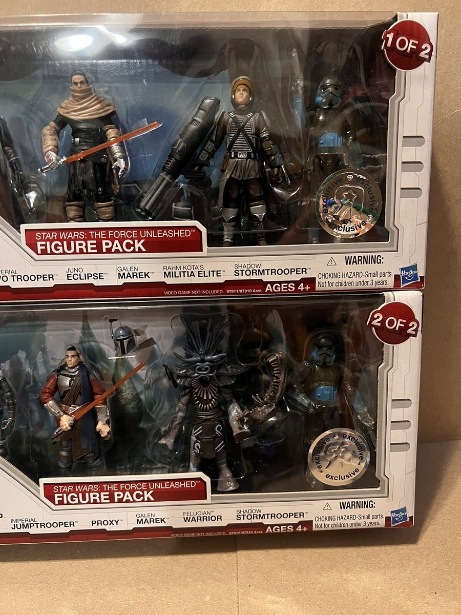 スターウォーズ エボリューション フォース アンリーシュド 3.75 Star Wars Force Unleashed Figure pack Exclusives Bundle TRU