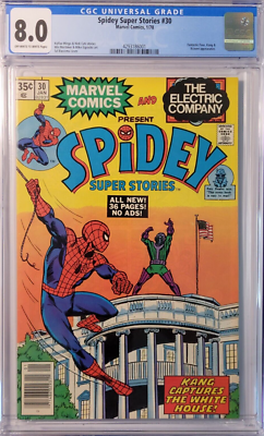 1978 Spidey Super Stories 30 CGC 8.0 Spider-Man. Kang Captures the