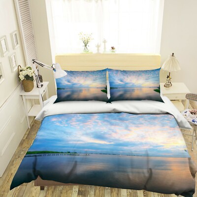 3D Blue Cloud Sky ZHUA1568 Bed Pillowcases Quilt Duvet Cover Set Queen King Zoe